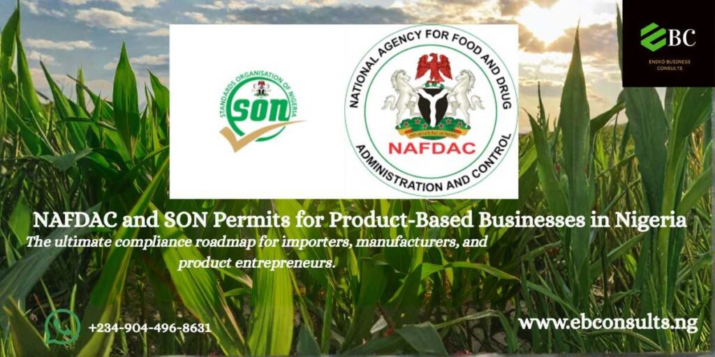 NAFDAC REGISTRATION LICENSE SON PERMIT