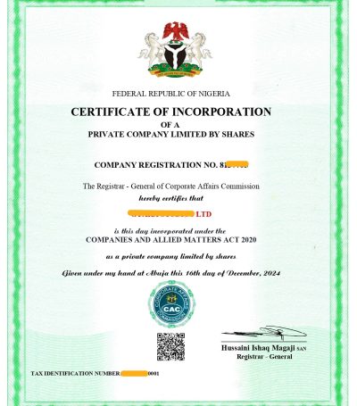 CAC REGISTRATION NUMBER